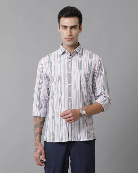 CAVALLO BY LINEN CLUB Men Striped Casual Multicolor Shirt