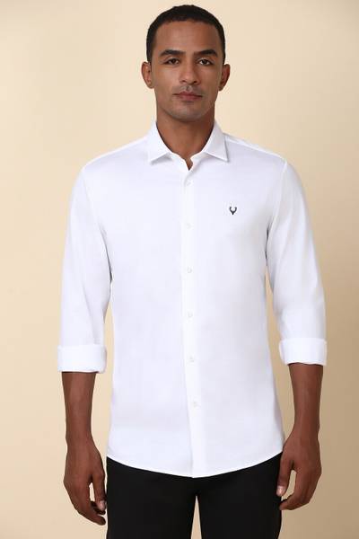 Allen Solly Men Solid Casual White Shirt