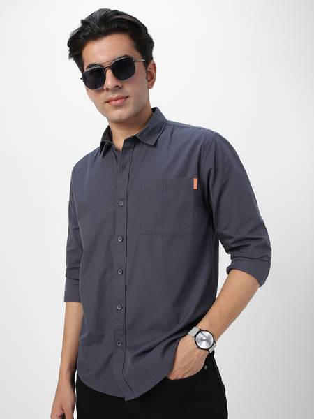 Urbano Fashion Men Solid Casual Beige Shirt
