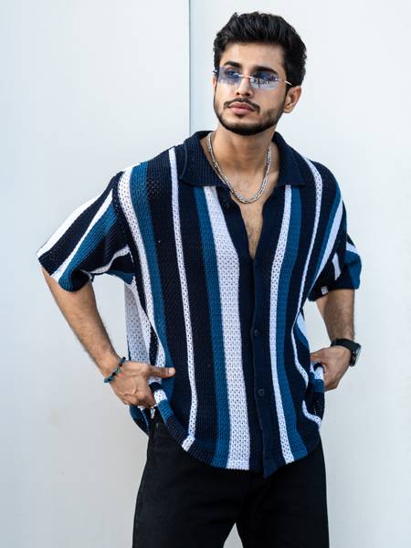 Powerlook Men Striped Casual Multicolor Shirt