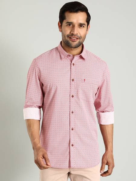 INDIAN TERRAIN Men Printed Casual Red Shirt