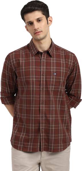 Arrow Sport Men Checkered Casual Maroon Shirt