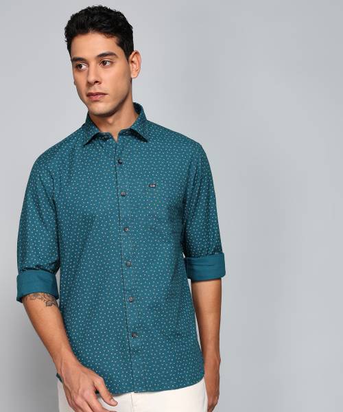 Arrow Sport Men Printed Casual Blue Shirt