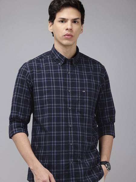 Arrow Sport Men Checkered Casual Black Shirt