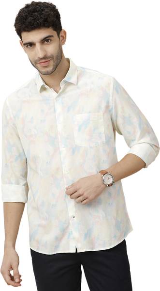 CAVALLO BY LINEN CLUB Men Printed Casual Blue Shirt