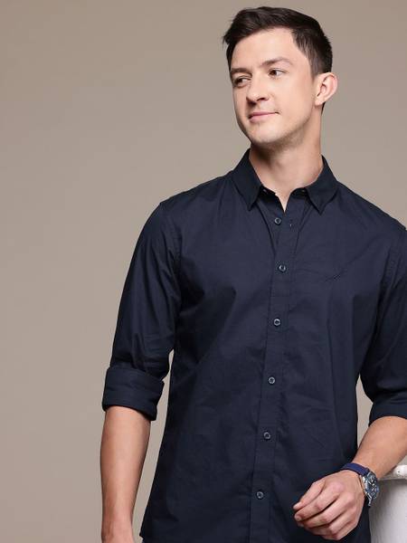NAUTICA Men Solid Casual Blue Shirt