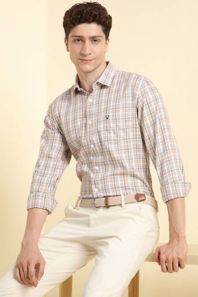 Allen Solly Men Checkered Casual Multicolor Shirt