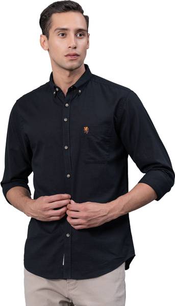 RED TAPE Men Solid Casual Black Shirt