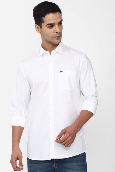 PETER ENGLAND Men Solid Casual White Shirt