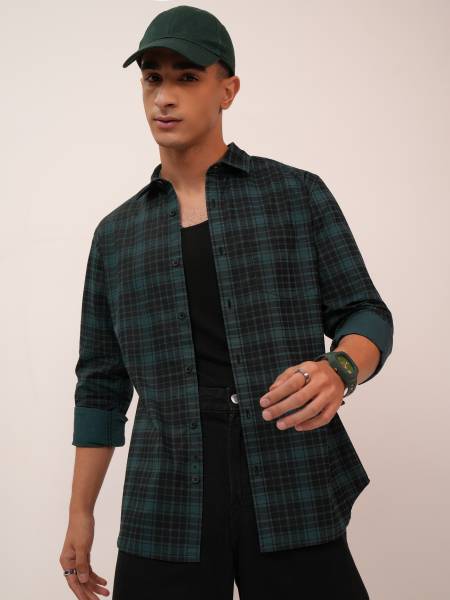 HIGHLANDER Men Checkered Casual Multicolor Shirt