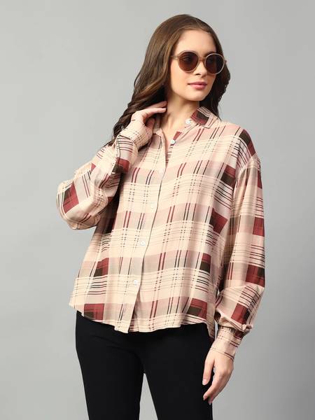 KOTTY Women Checkered Casual Multicolor Shirt