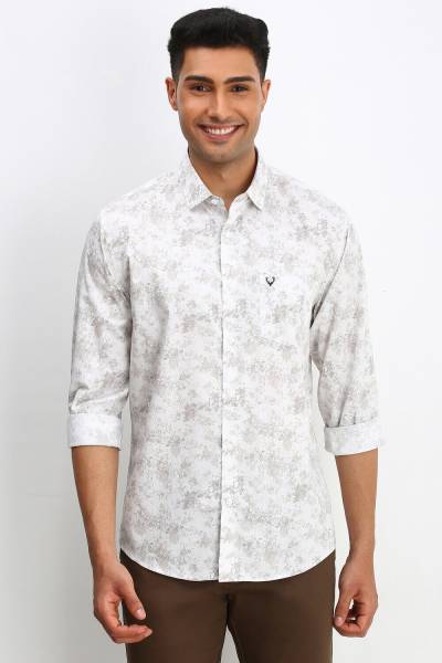 Allen Solly Men Printed Casual White Shirt