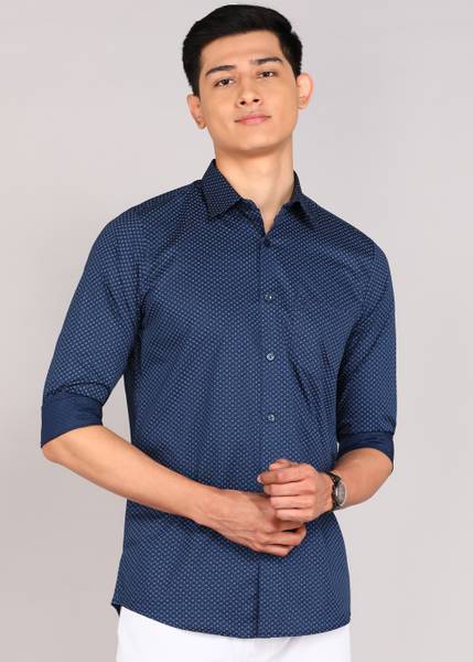 Allen Solly Men Solid Casual Blue Shirt