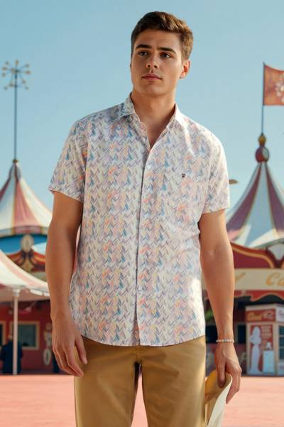 LOUIS PHILIPPE Men Printed Casual Multicolor Shirt