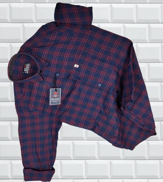 Marc Laurent Men Checkered Casual Brown Shirt