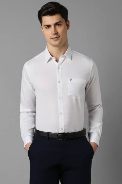 Allen Solly Men Solid Formal White Shirt
