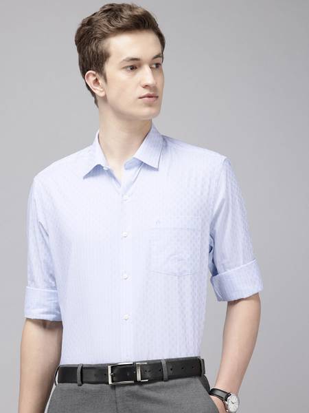 ARROW Men Checkered Formal Blue Shirt