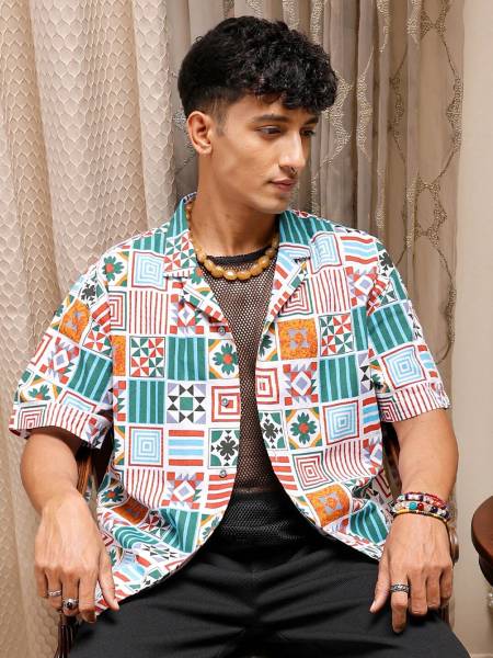The Indian Garage Co. Men Printed Casual Multicolor Shirt