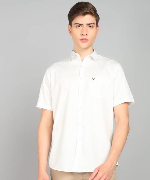 Allen Solly Men Printed Casual White Shirt