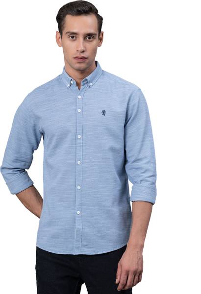 RED TAPE Men Solid Casual Blue Shirt