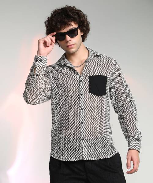 CAMPUS SUTRA Men Self Design Casual Multicolor Shirt