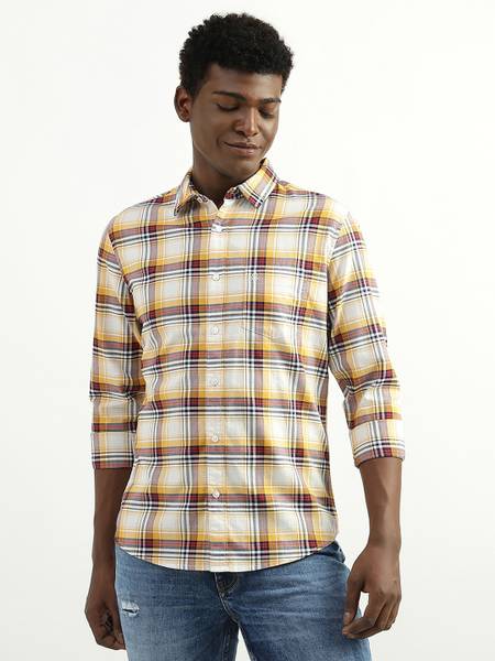 United Colors of Benetton Men Checkered Casual Multicolor Shirt
