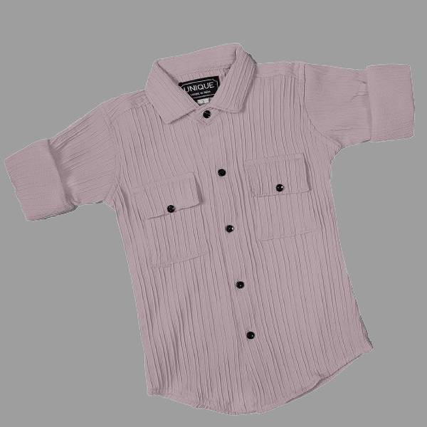Mameru Boys Printed Casual Maroon Shirt