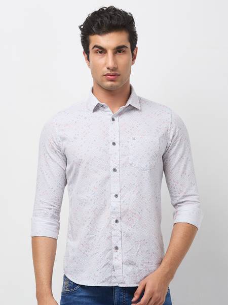 KILLER Men Printed Casual Pink Shirt
