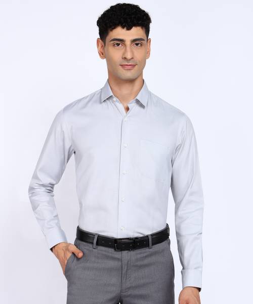 PETER ENGLAND Men Solid Formal Grey Shirt