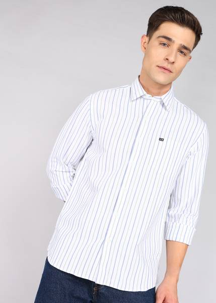 Arrow Sport Men Striped Casual Brown Shirt