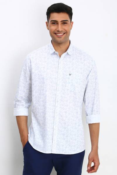 Allen Solly Men Printed Casual White Shirt