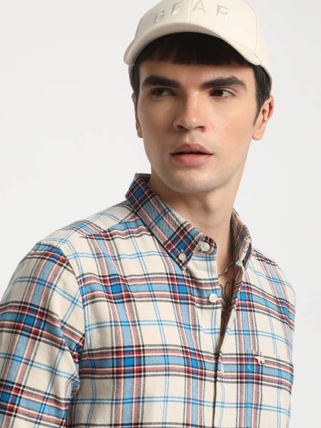 THE BEAR HOUSE Men Checkered Casual Multicolor Shirt