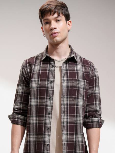 HIGHLANDER Men Checkered Casual Multicolor Shirt