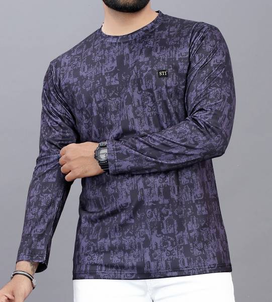 sti Printed Men Round Neck Multicolor T-Shirt