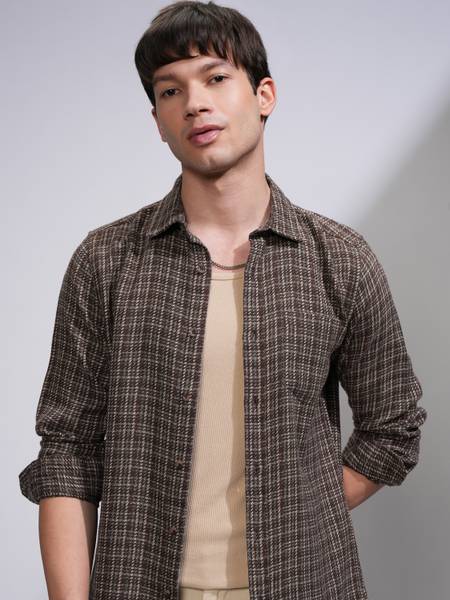 HIGHLANDER Men Checkered Casual Multicolor Shirt