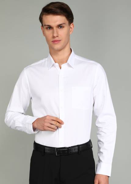 ARROW Men Self Design Formal White Shirt