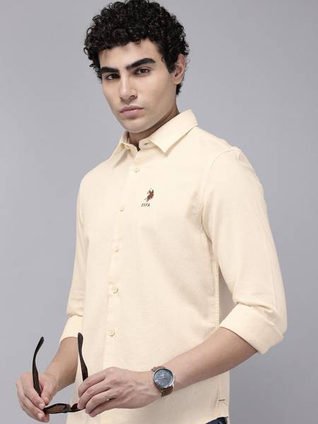 U.S. Polo Assn. Denim Co. Men Solid Casual White Shirt