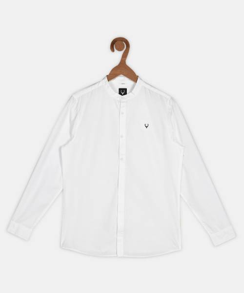 Allen Solly Boys Solid Casual White Shirt