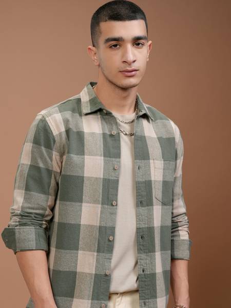 HIGHLANDER Men Checkered Casual Multicolor Shirt