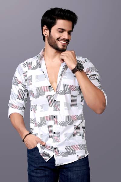 Varidashi Men Printed Casual Multicolor Shirt