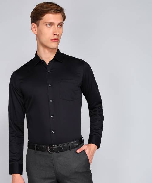 ARROW Men Solid Formal Black Shirt