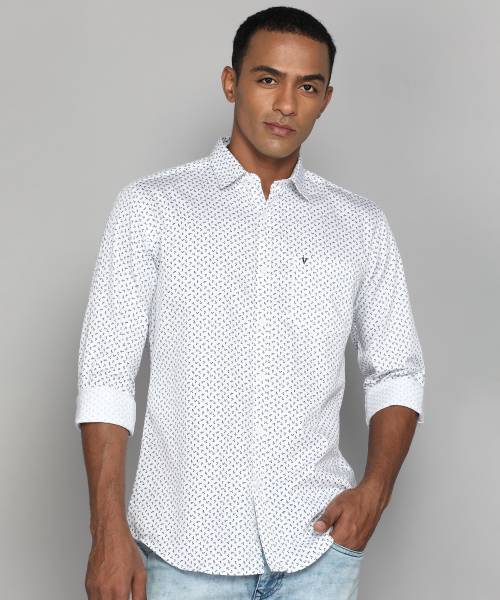 V DOT BY VAN HEUSEN Men Printed Casual White Shirt