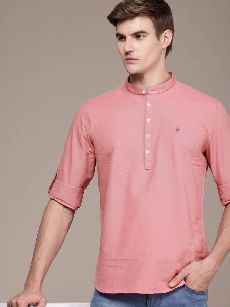 French Connection Men Solid Casual Red Shirt