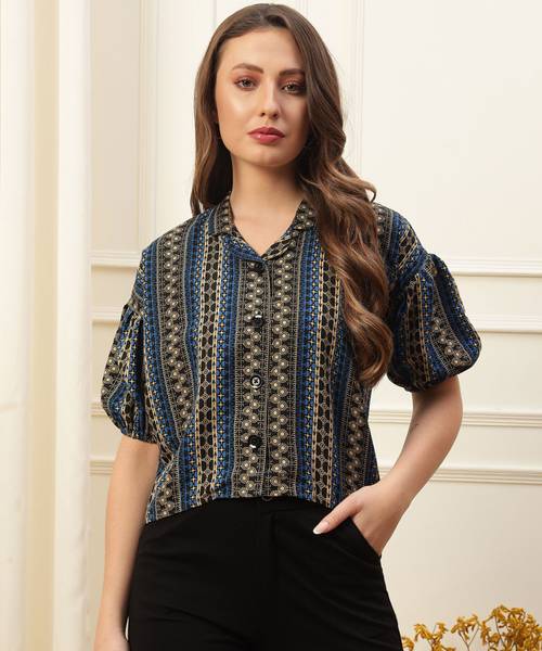 METRONAUT Women Printed Casual Multicolor Shirt