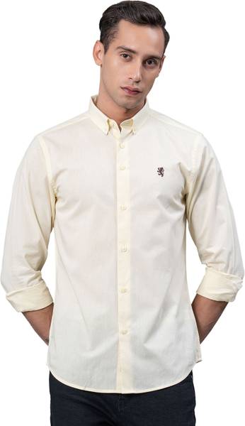 RED TAPE Men Solid Casual Yellow Shirt