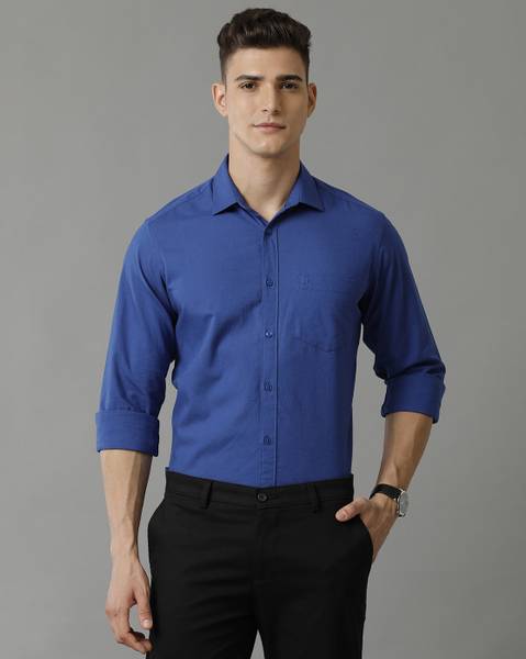CAVALLO BY LINEN CLUB Men Solid Formal Dark Green Shirt