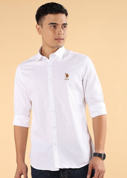 U.S. Polo Assn. Denim Co. Men Solid Casual White Shirt