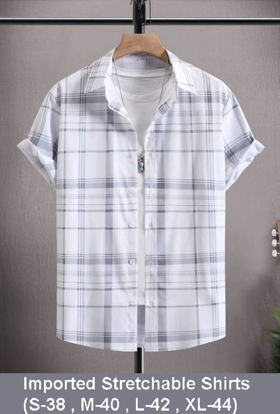 Marmic Fab Men Printed Casual White Shirt