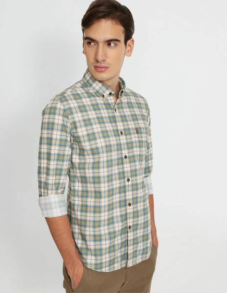 U.S. POLO ASSN. Men Checkered Casual Multicolor Shirt