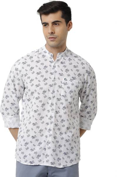 CAVALLO BY LINEN CLUB Men Printed Casual White Shirt